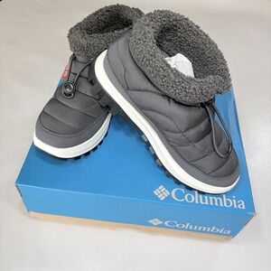 Columbia Snowtrot Shorty Boots Women's 8 Gray 200g Insulated Omni Shield Winter